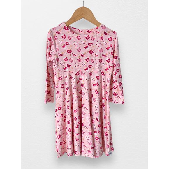 NWT Sweet Bamboo Hot Cocoa Swirly Girl Dress, Size 5 - Picture 5 of 6